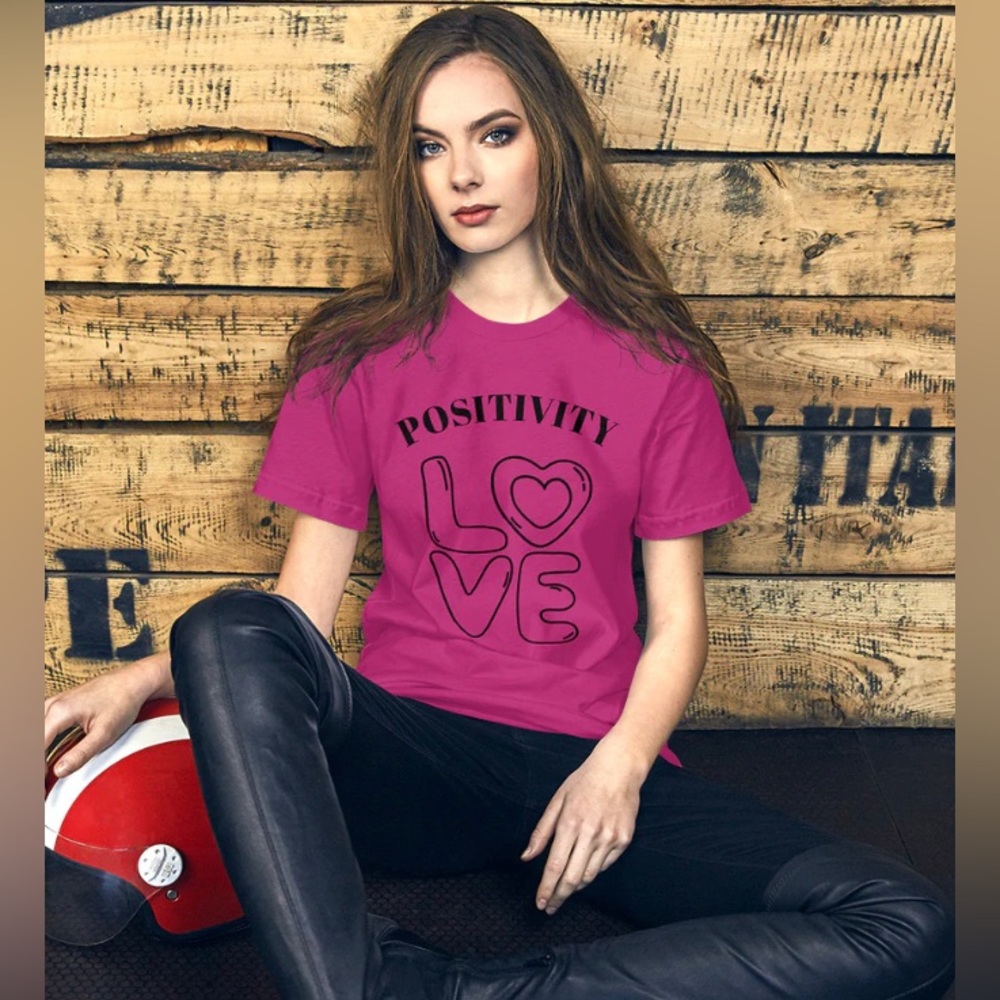 Graphic T-Shirt "Pos-iti-vity" Unisex (Custom For Posh)